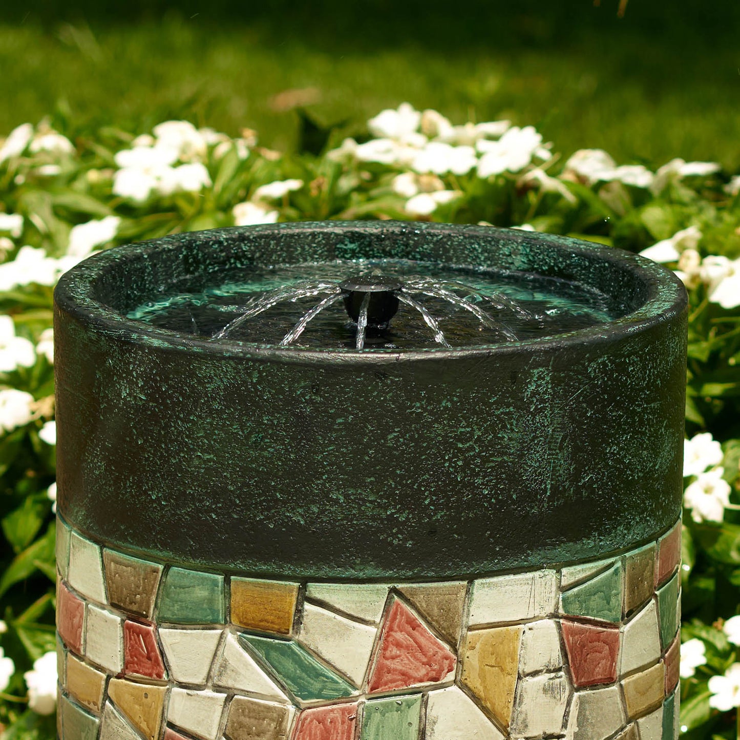 Murano Column Solar-on-Demand Birdbath