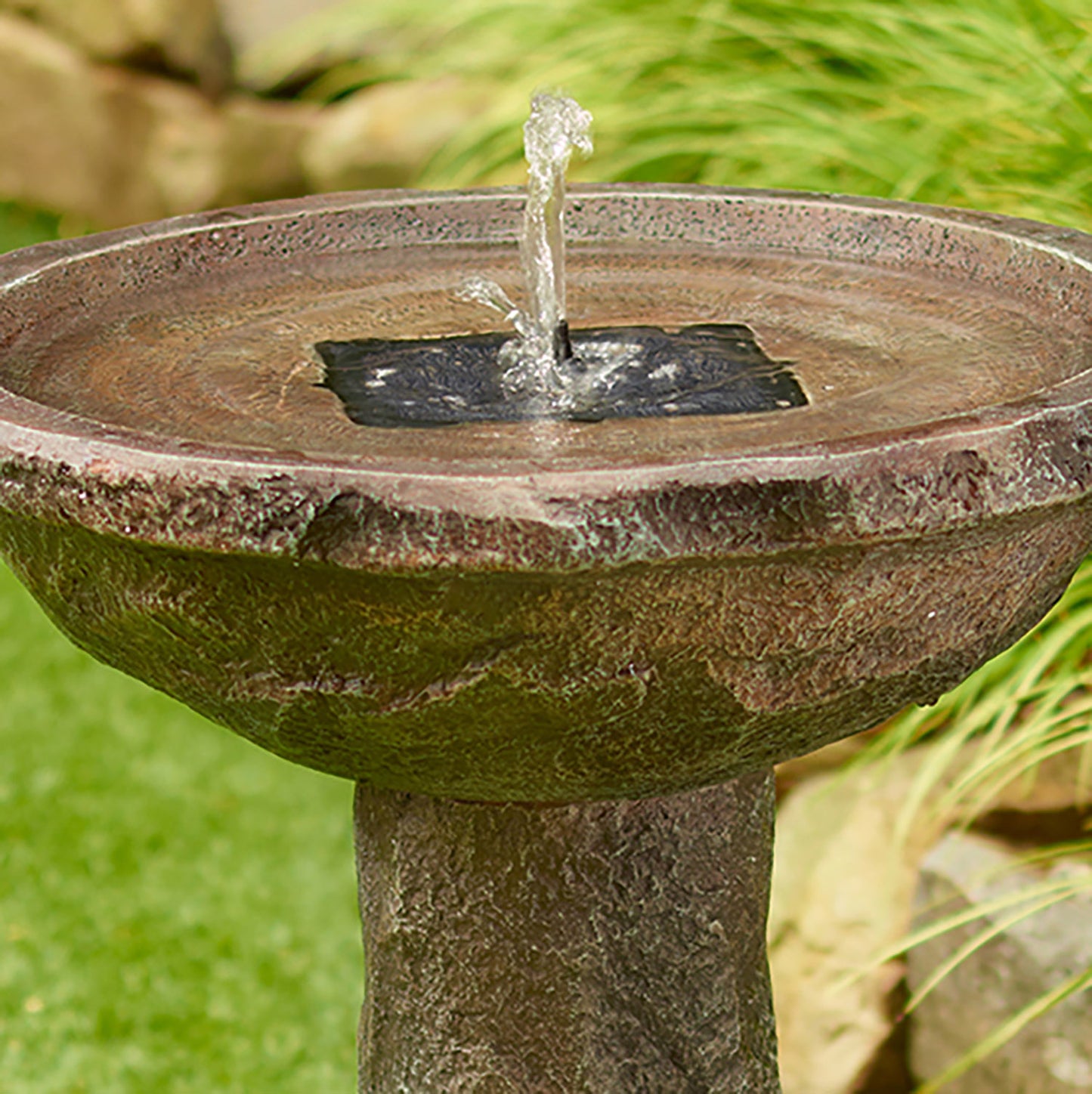 Bedrock Solar Birdbath