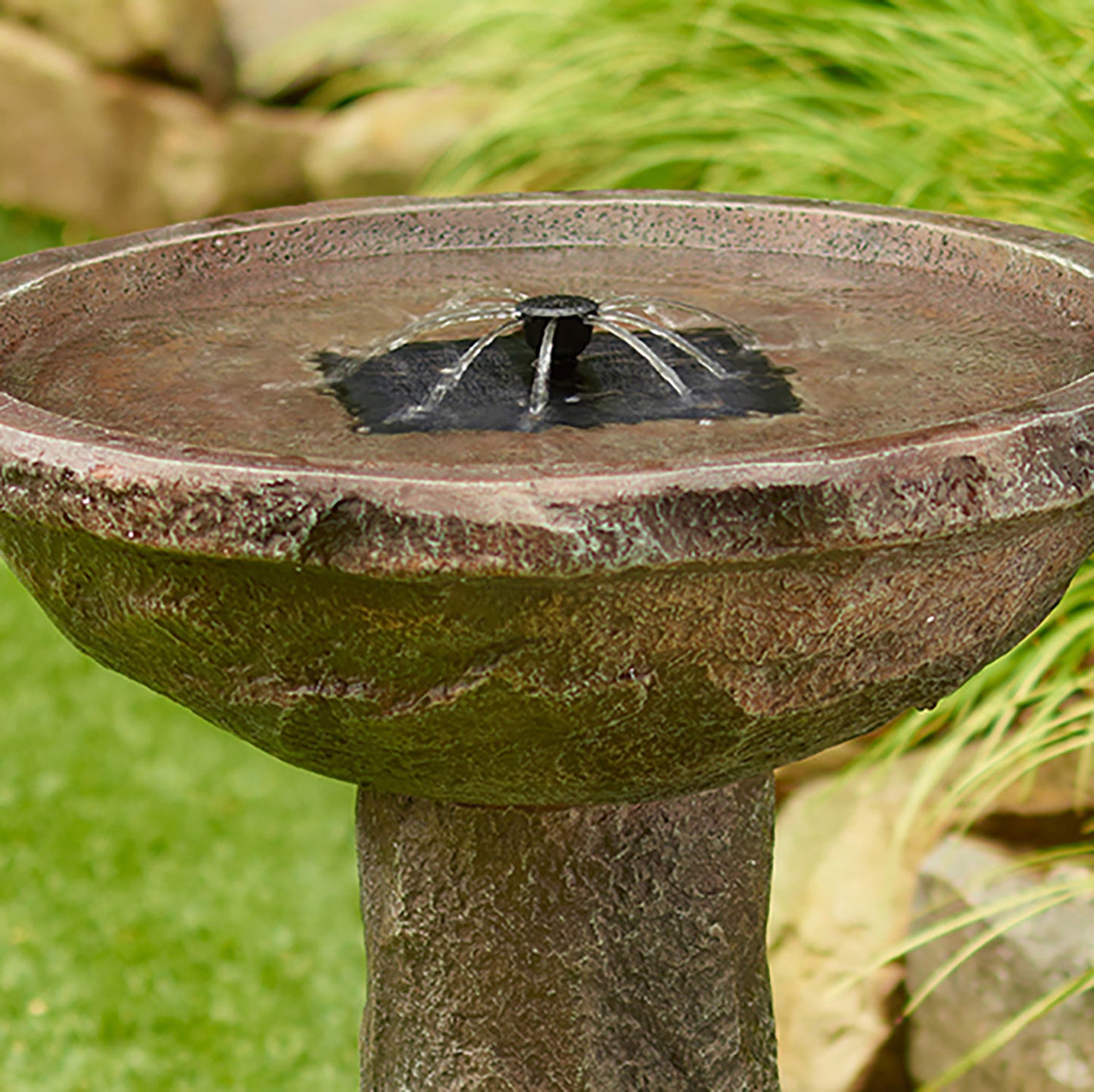 Bedrock Solar Birdbath
