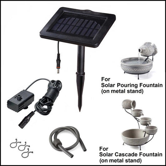 2050PKS Standard Solar Kit for Pouring/Cascade Fountain on Metal Stand *Push Plugs