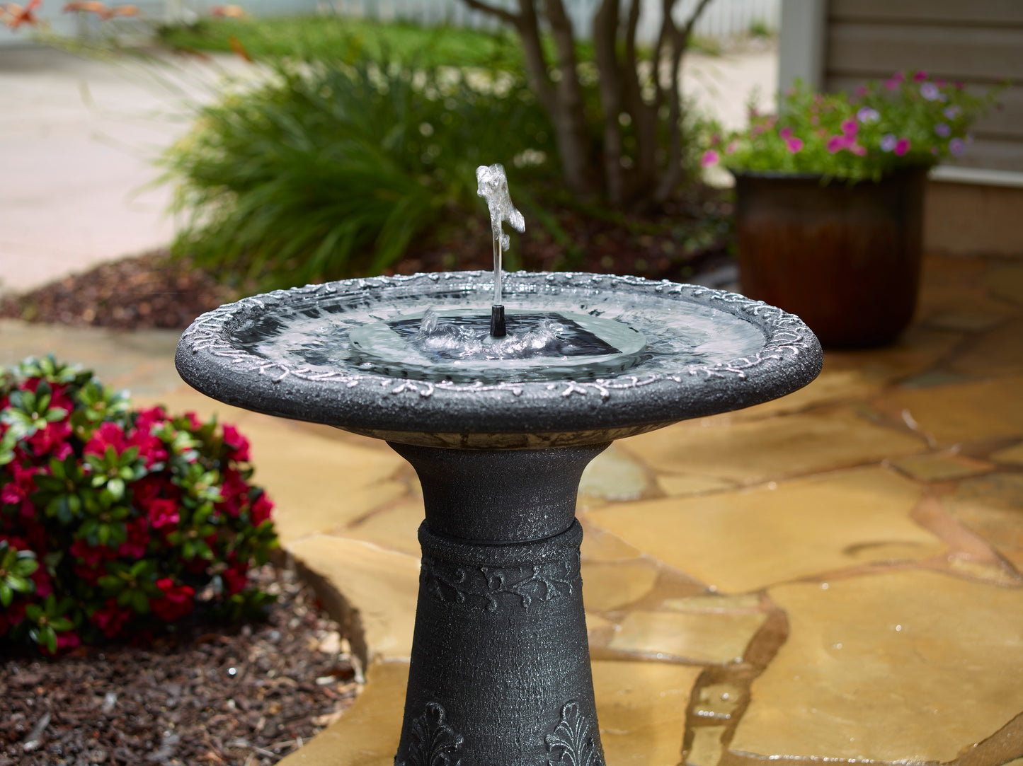 Aquanura 9" Solar Birdbath Insert for Traditional Birdbaths