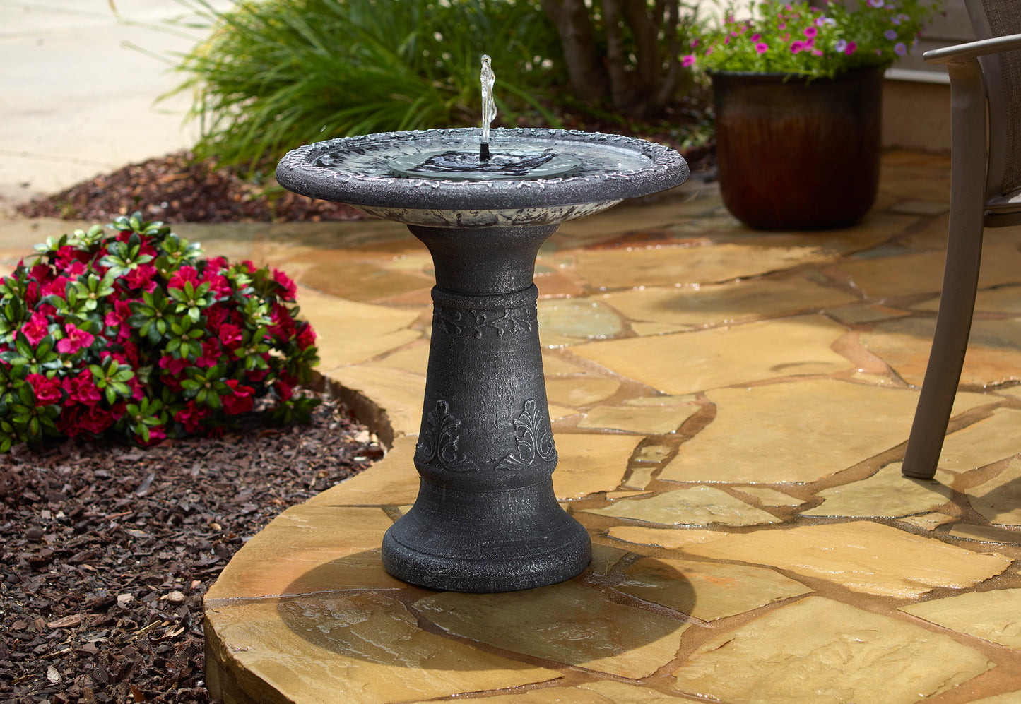 Aquanura 9" Solar Birdbath Insert for Traditional Birdbaths