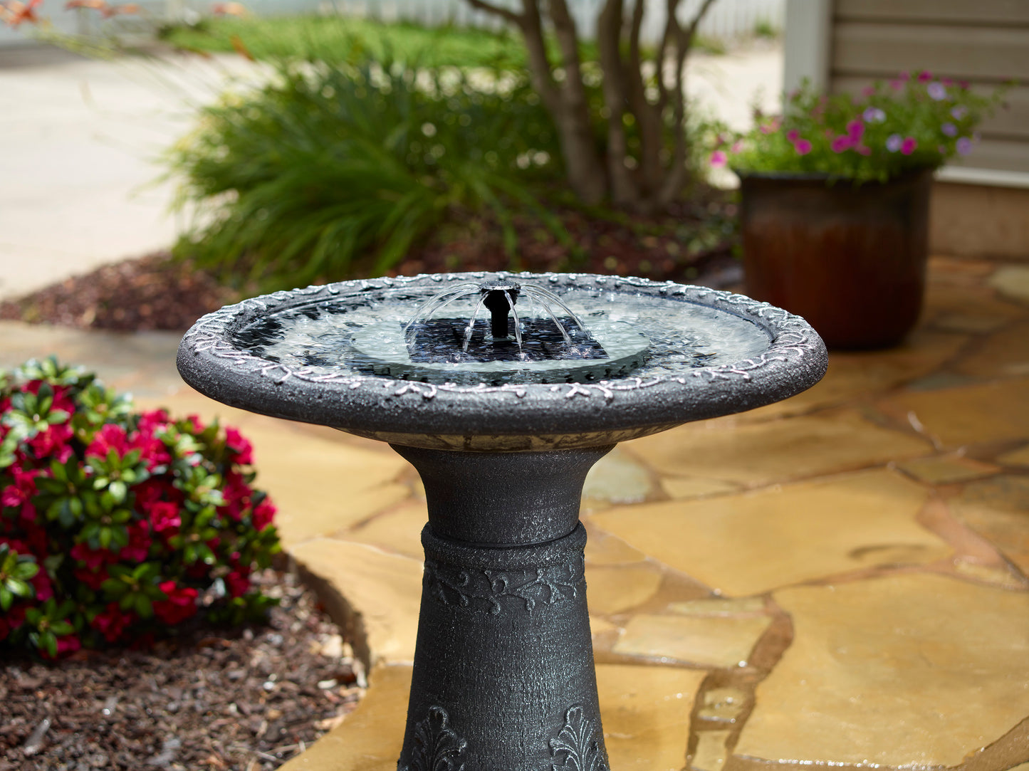 Aquanura 9" Solar Birdbath Insert for Traditional Birdbaths