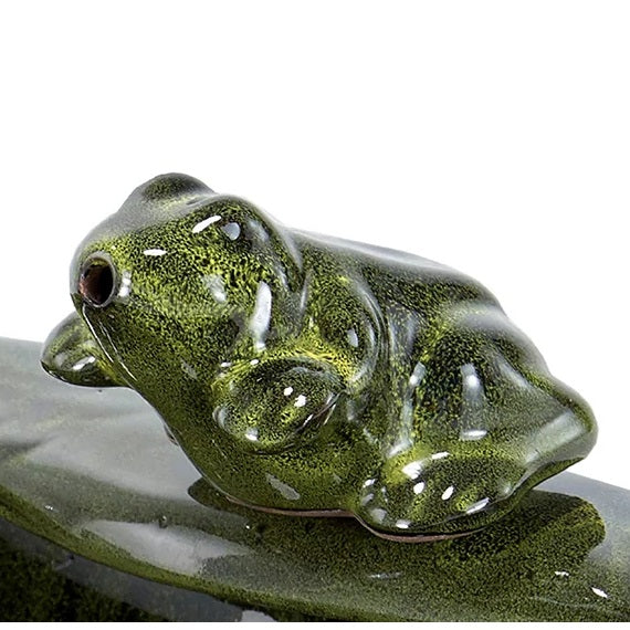 Green Frog for Ceramic Tabletop Fountain