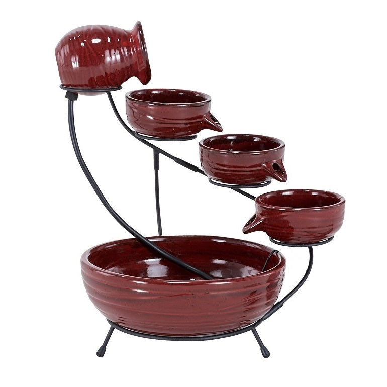 Jug/Pitcher for Lava Red Ceramic Cascade