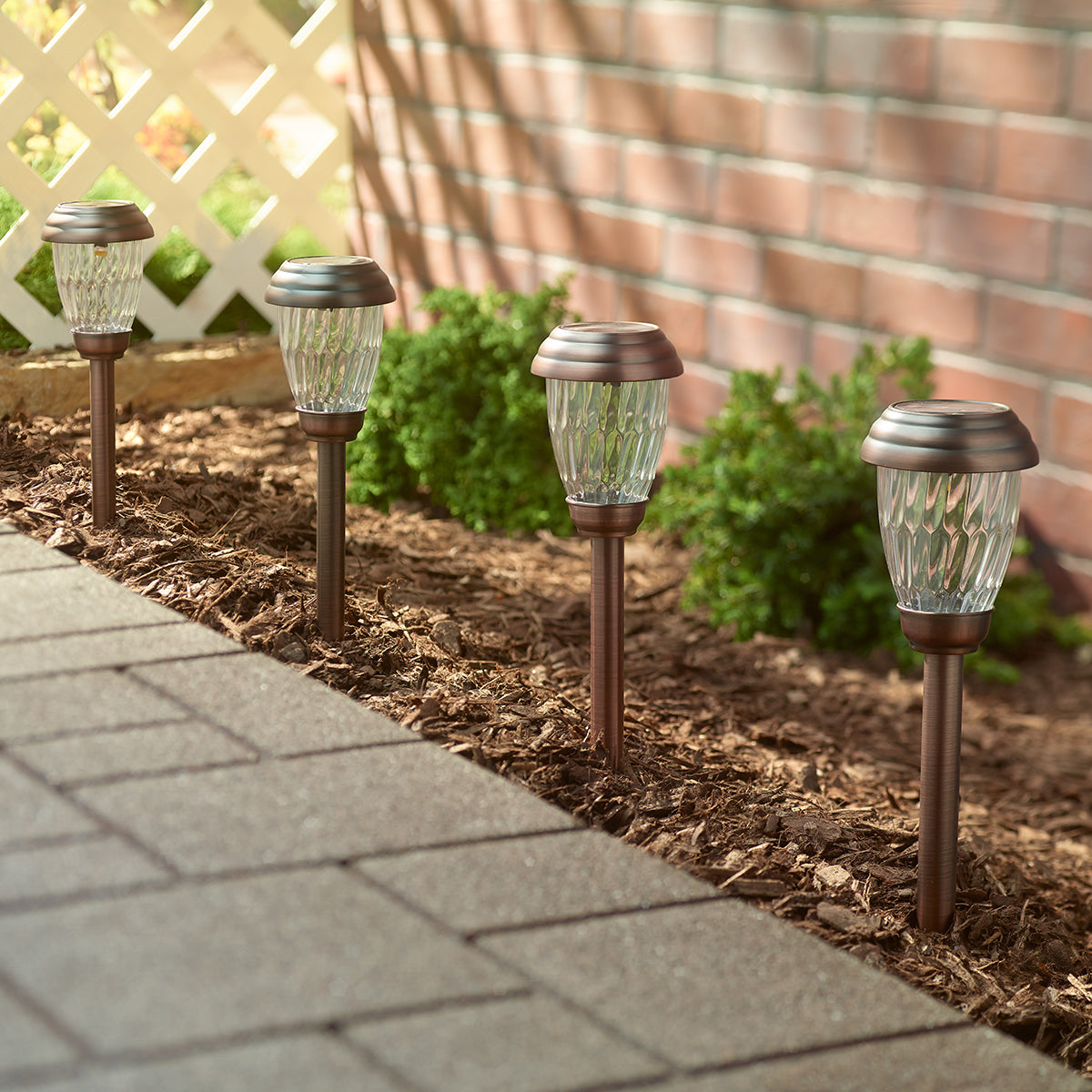 Charleston 6pack Solar Pathway Lights - Antique Bronze