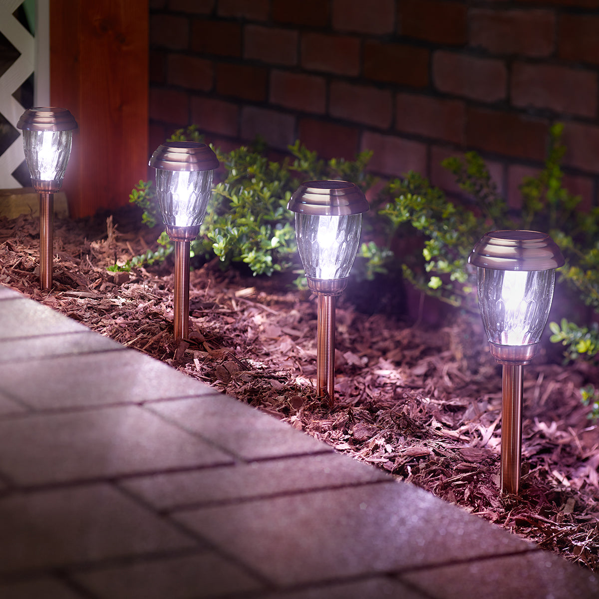 1 Charleston Solar Path Light - Copper