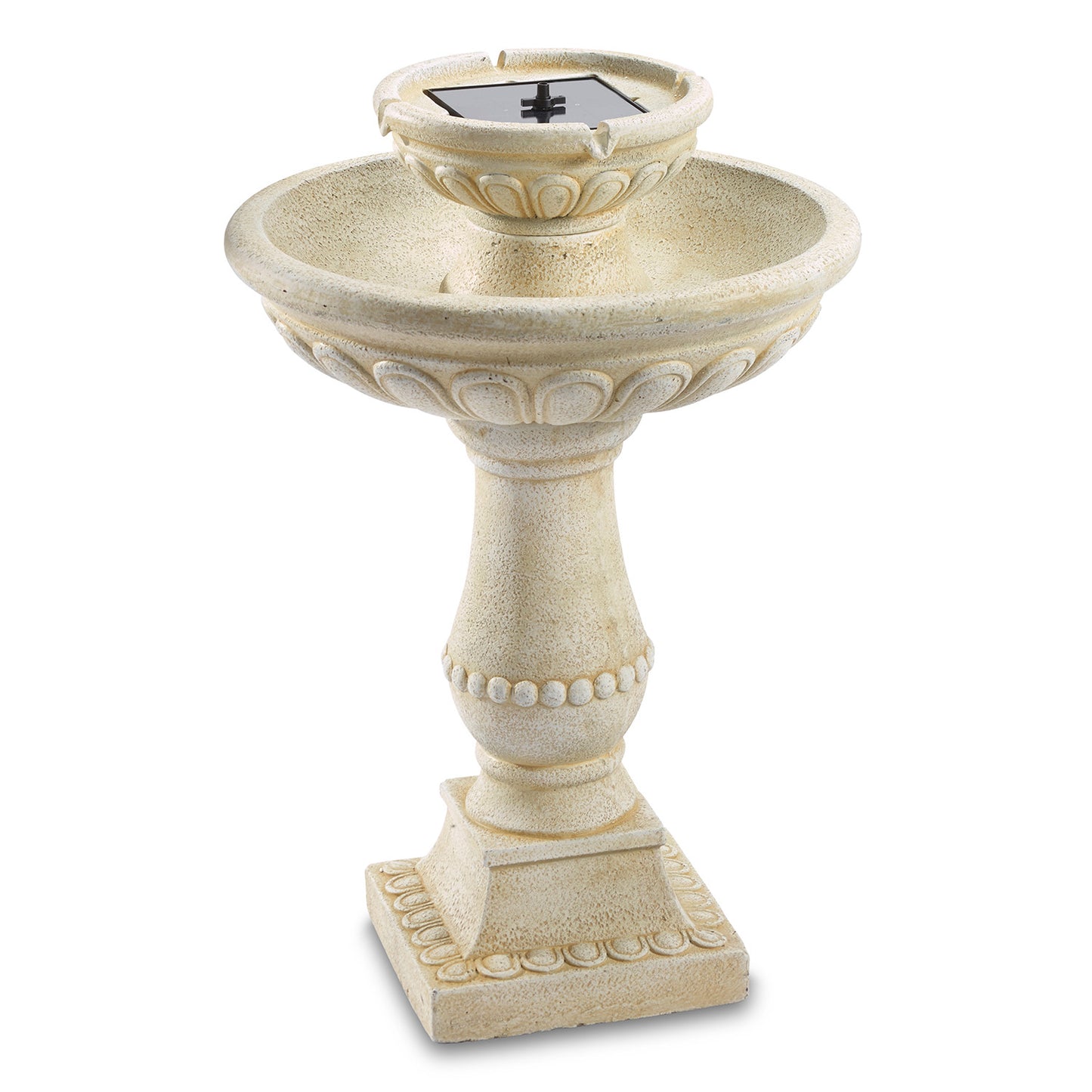 Palermo 2-Tier Solar-on-Demand Fountain - Antique White