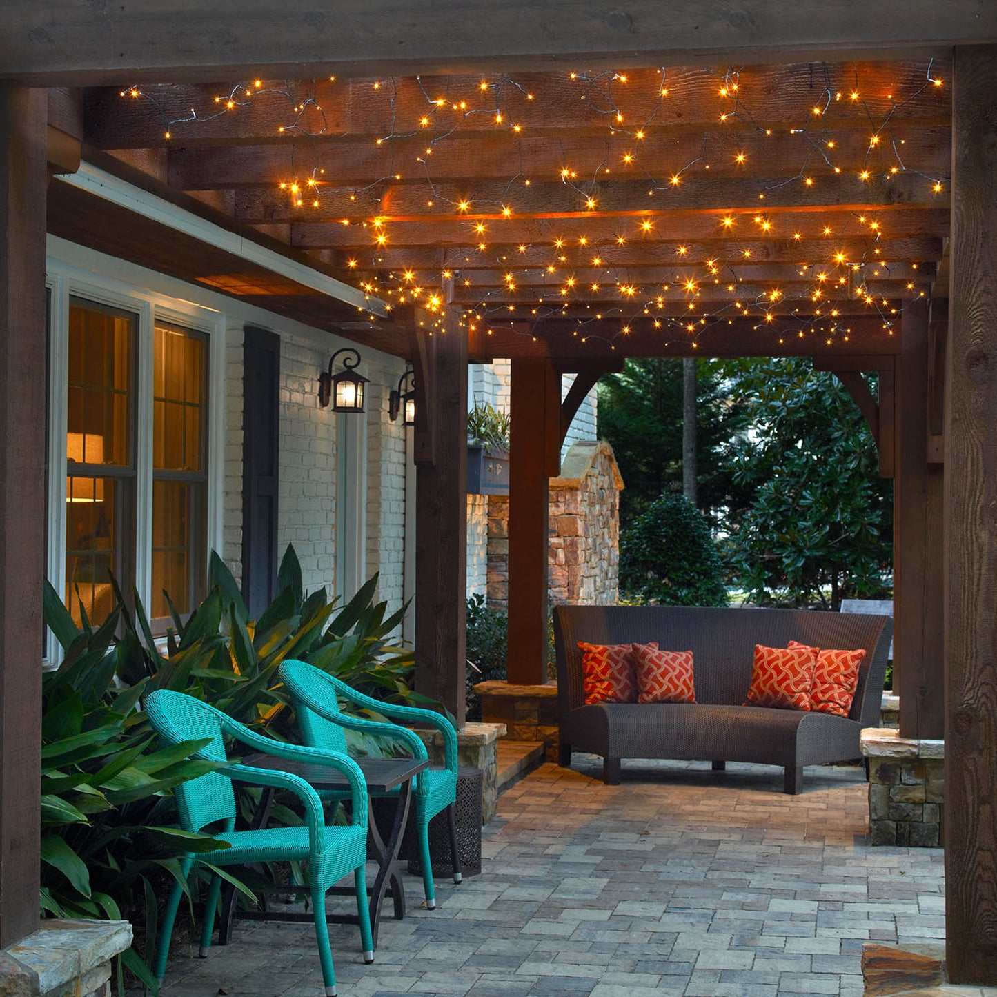 400 LED Solar String Lights – Warm LEDs