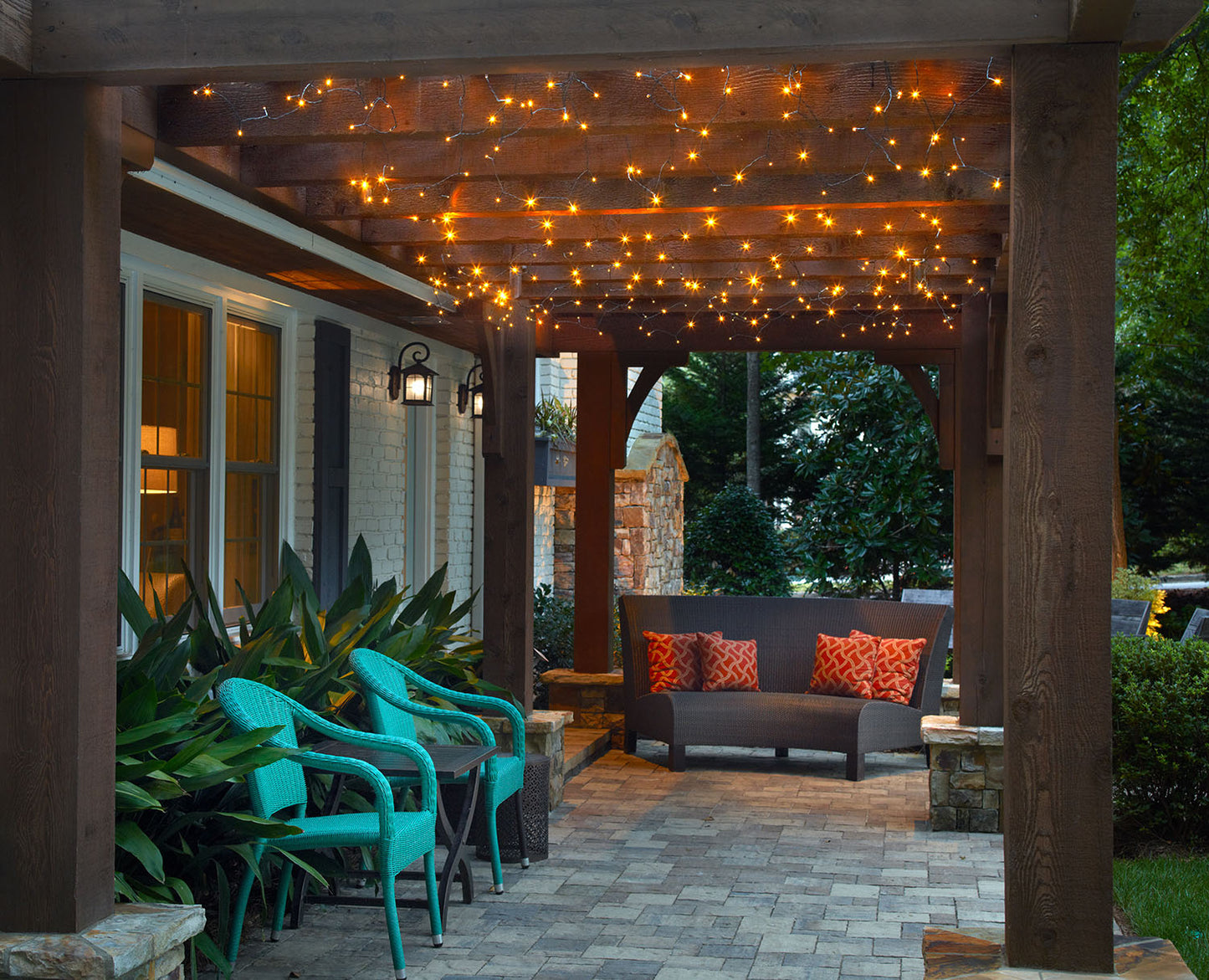 400 LED Solar String Lights – Warm LEDs