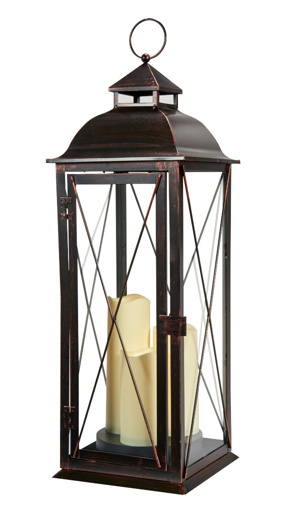 Salerno Triple LED Candle Lantern (27"H)