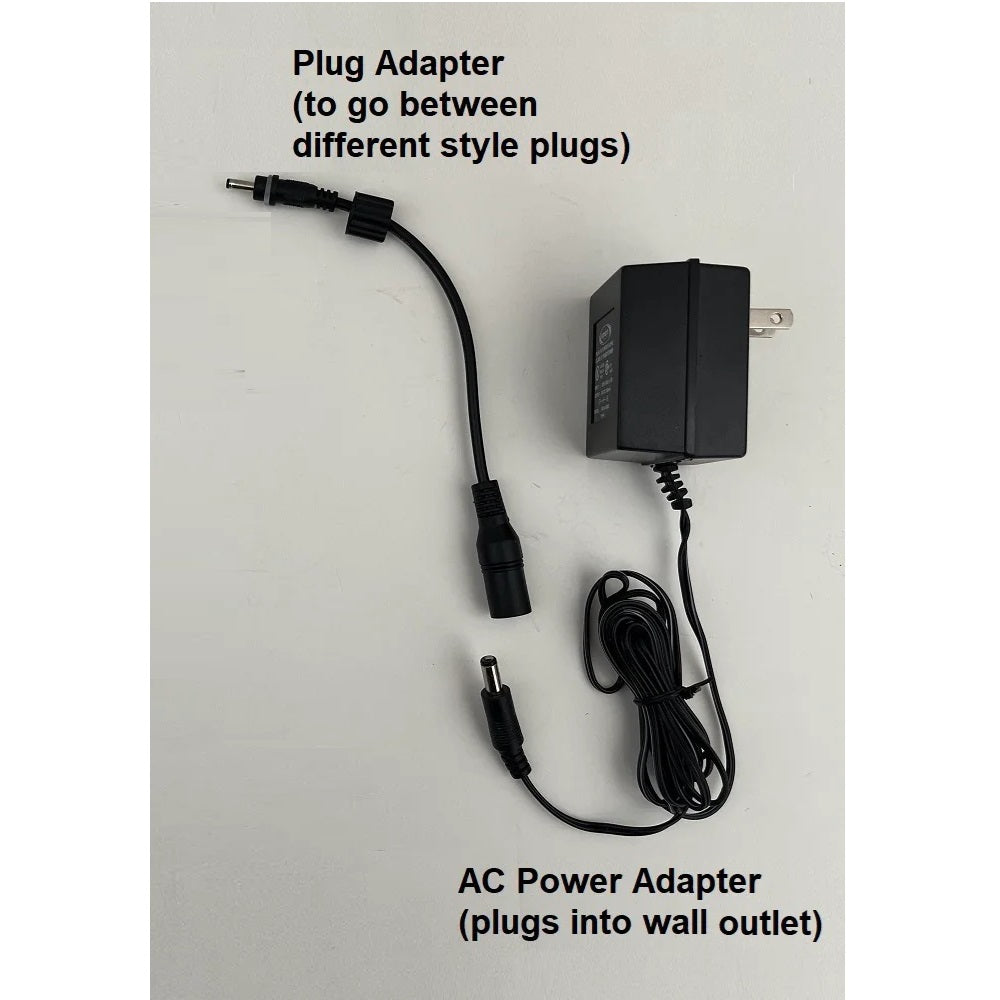 AC Adapter with Plug Adapter (Conversion for Cascade/Tabletop fountains to Electricity) *Threaded Plug
