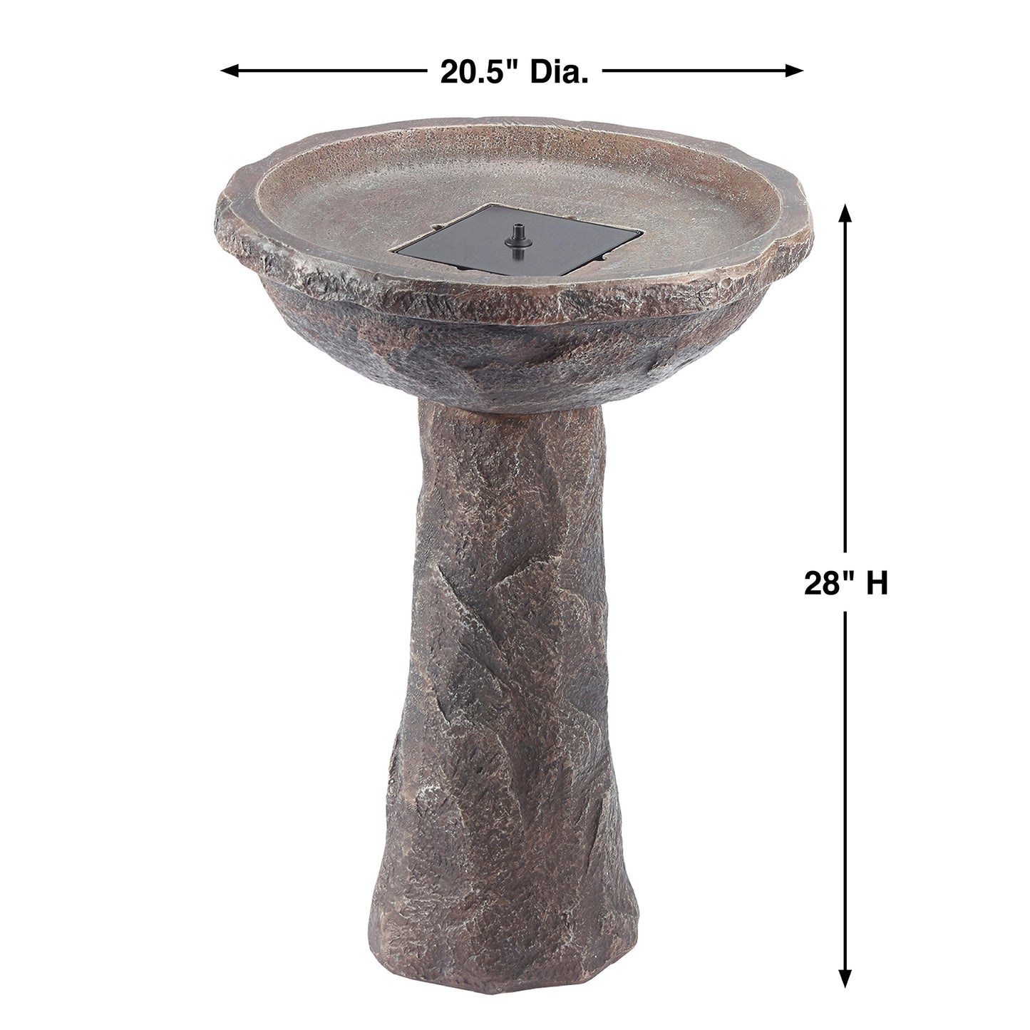 Bedrock Solar Birdbath