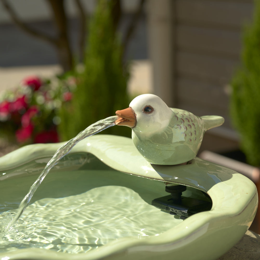 Ceramic Bird Solar Fountain