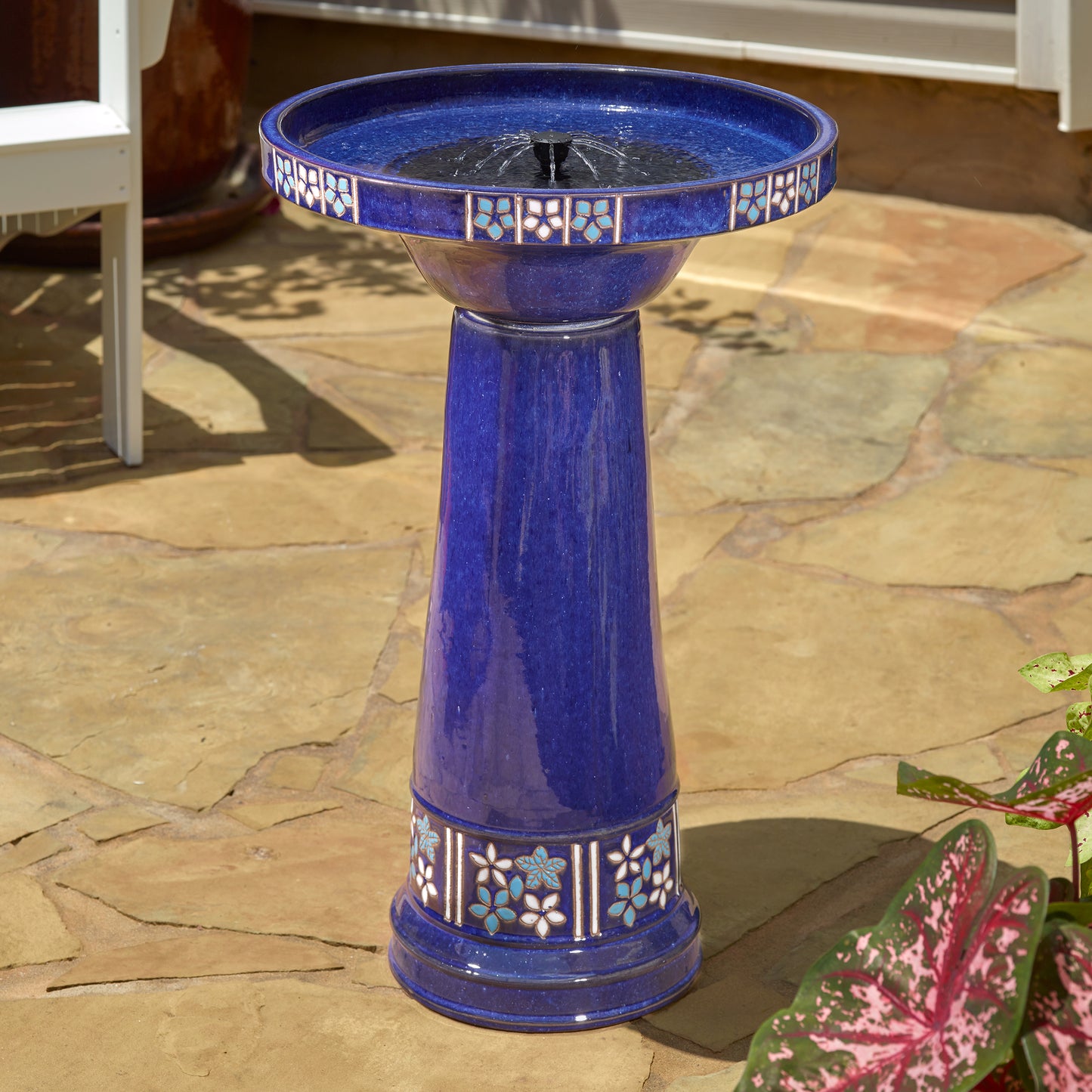 Louisa Solar Birdbath