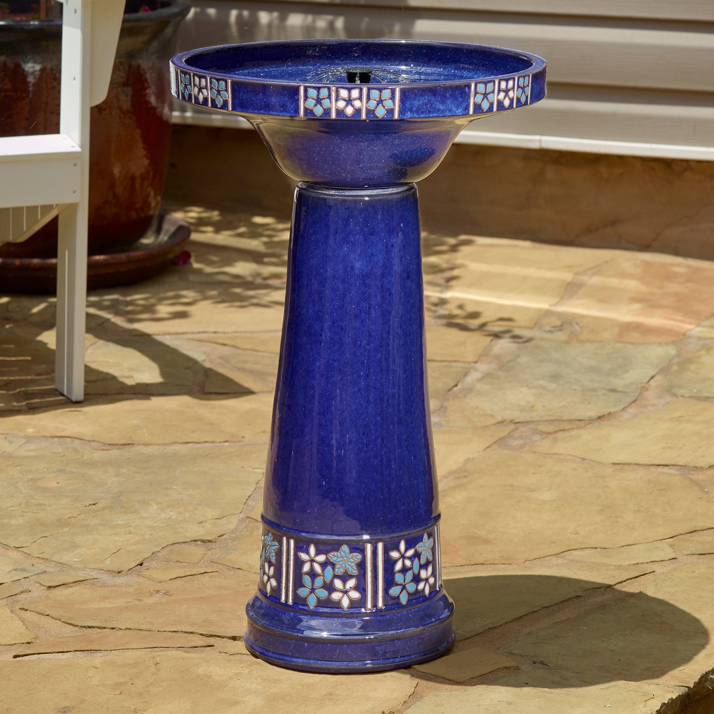 Louisa Solar Birdbath