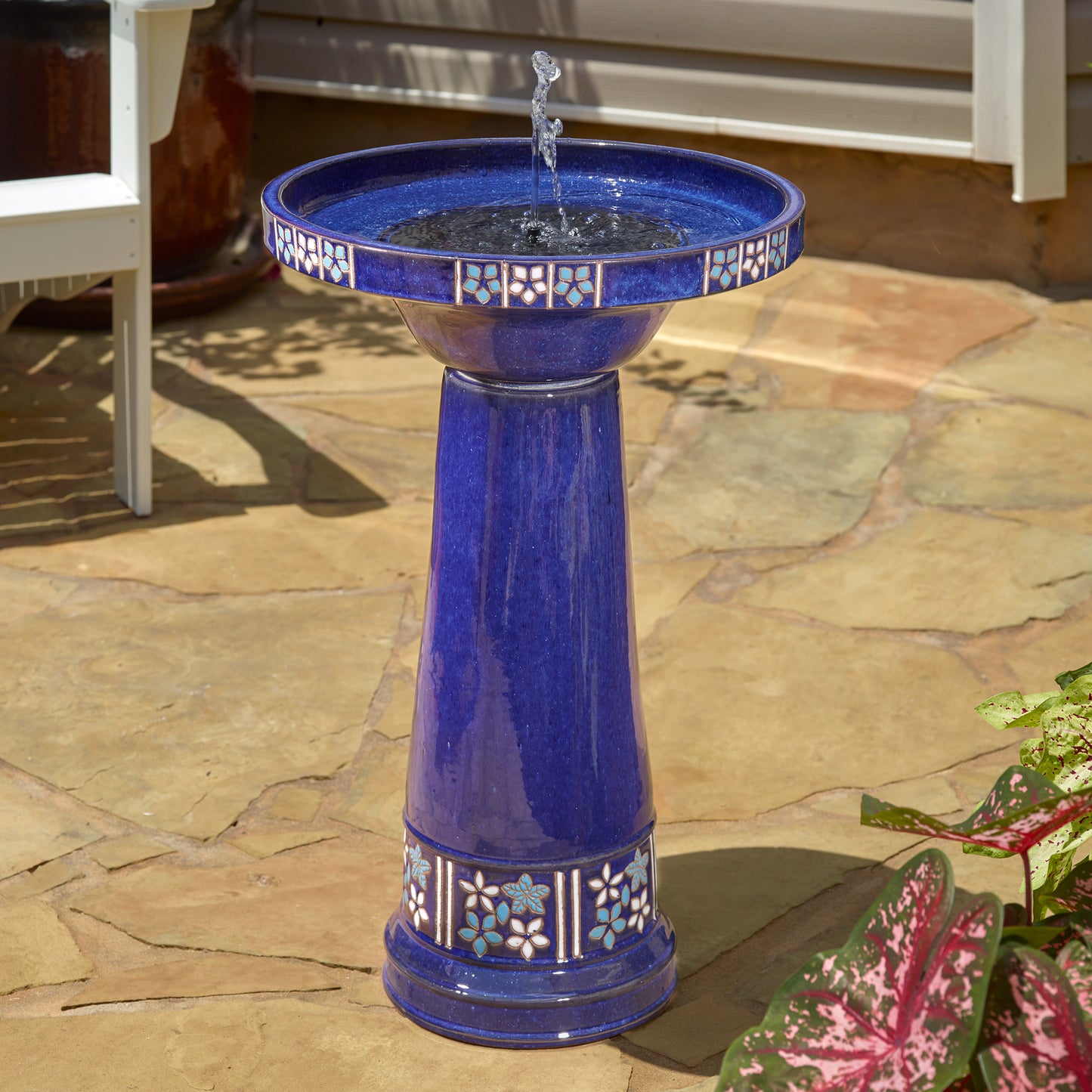 Louisa Solar Birdbath