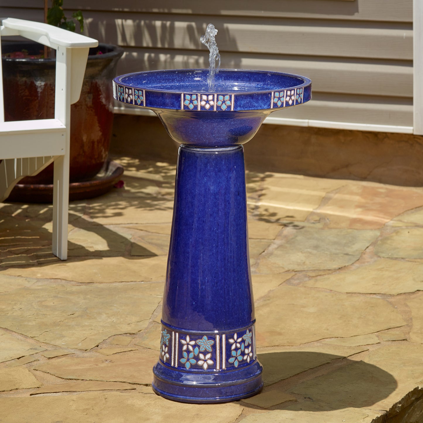 Louisa Solar Birdbath