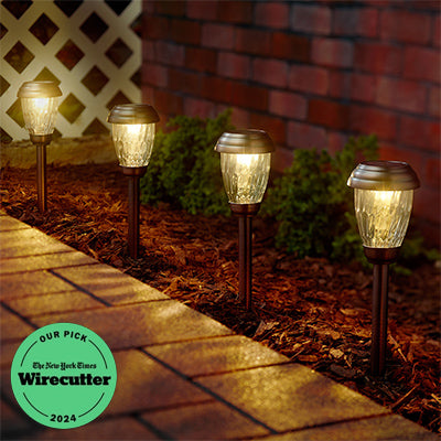 1 Charleston Solar Path Light - Antique Bronze