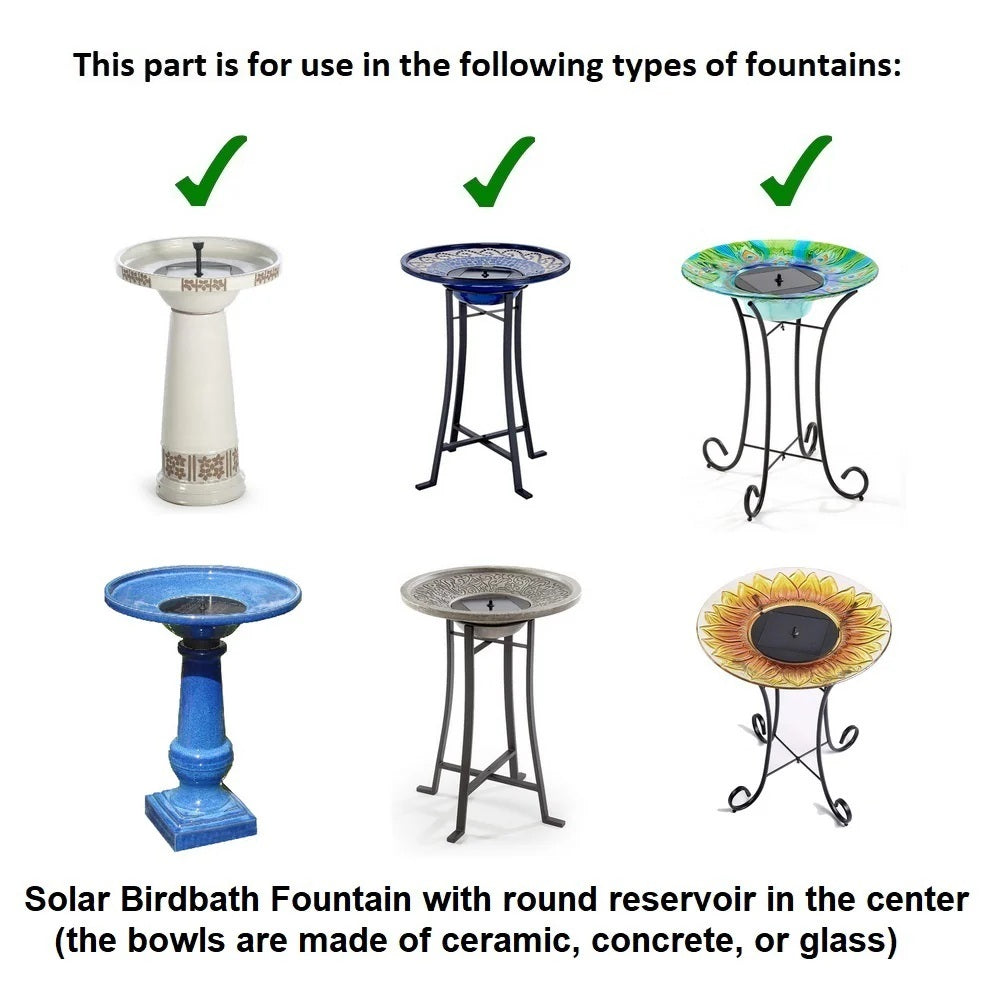 2060PKMR IntelliSOLAR Kit with Remote and Mounting Ring for Birdbath Fountain with Round Reservoir