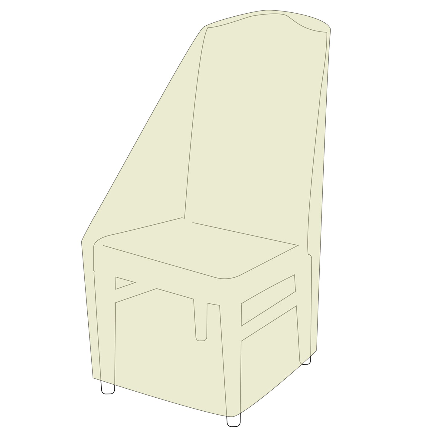 High Back Chair Cover (Khaki)