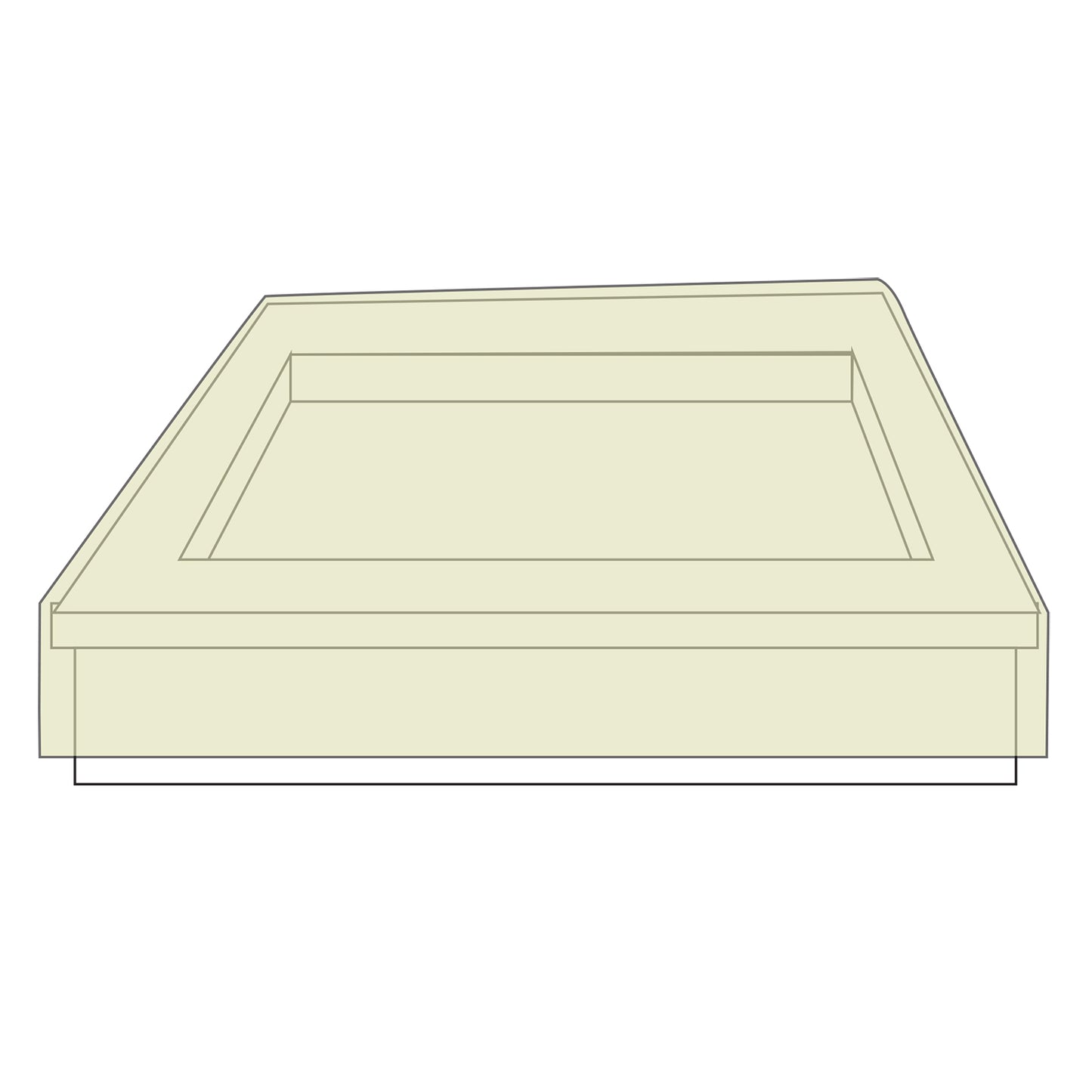 Square Fire Pit Cover - Black (44")
