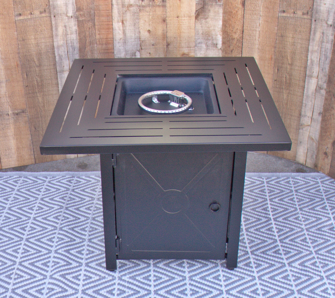 Ashbury 30" Square Outdoor Patio Fire Pit - Black