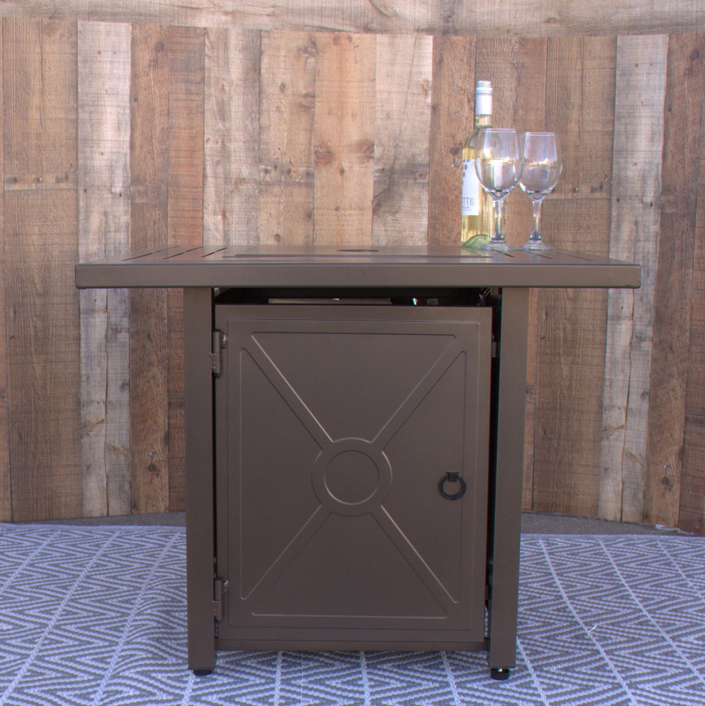 Ashbury 30" Square Outdoor Patio Fire Pit - Bronze