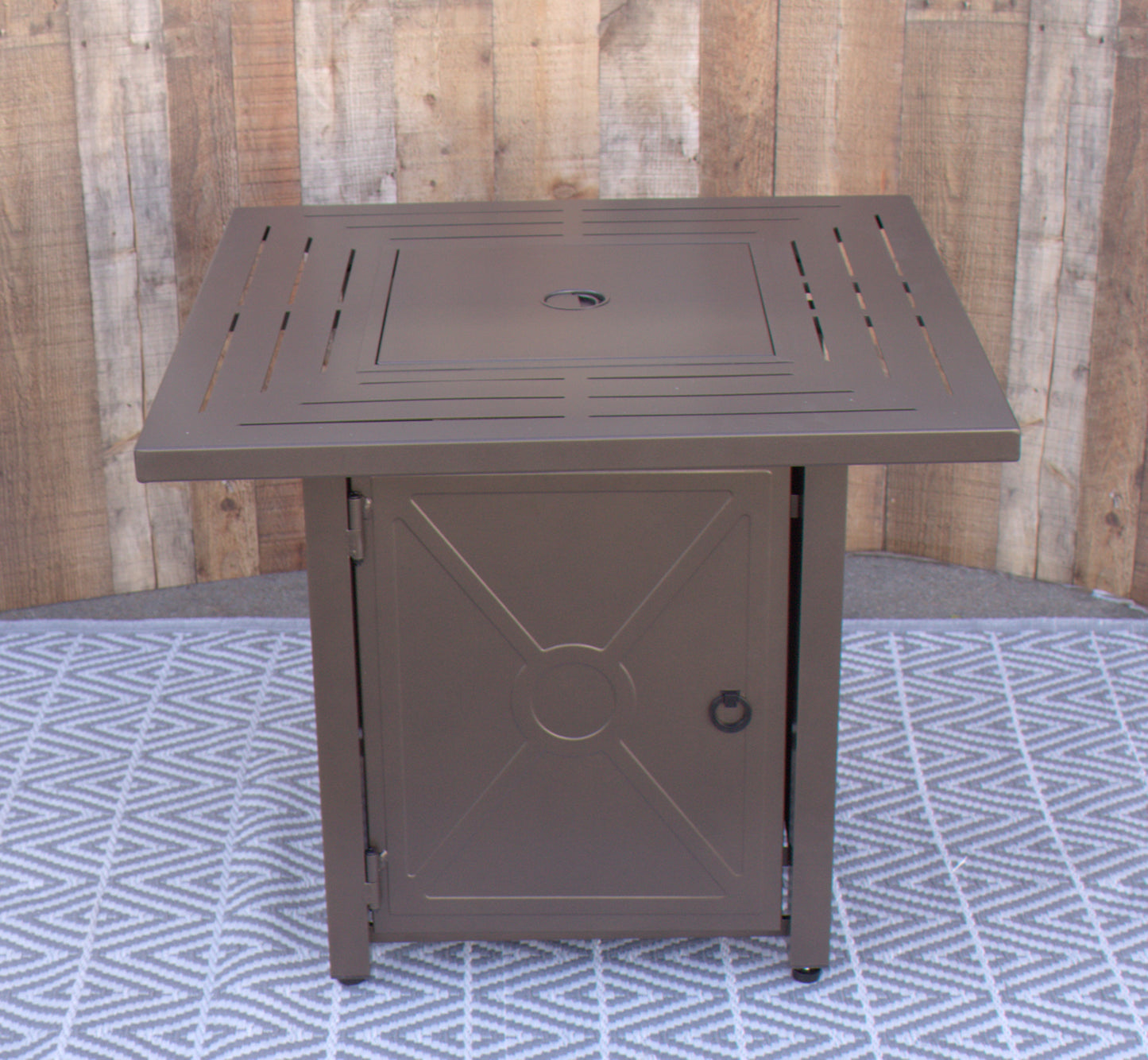 Ashbury 30" Square Outdoor Patio Fire Pit - Bronze