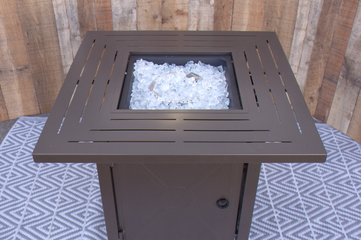 Ashbury 30" Square Outdoor Patio Fire Pit - Bronze