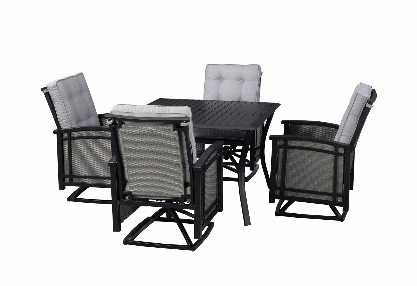 Palmetto 5pc Dining Set - Black/Gray