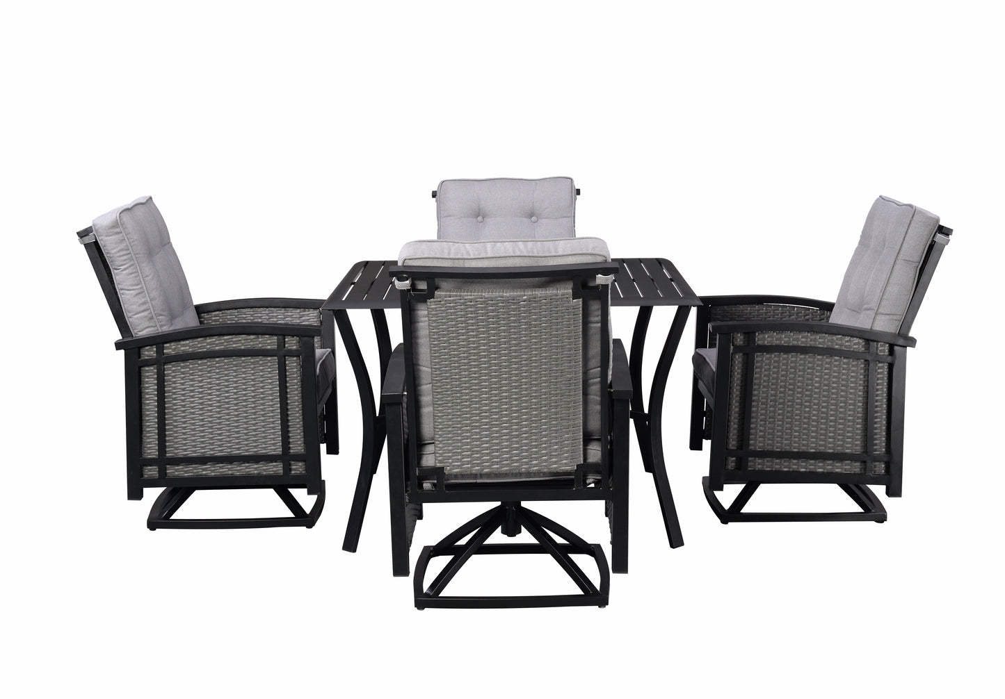 Palmetto 5pc Dining Set - Black/Gray