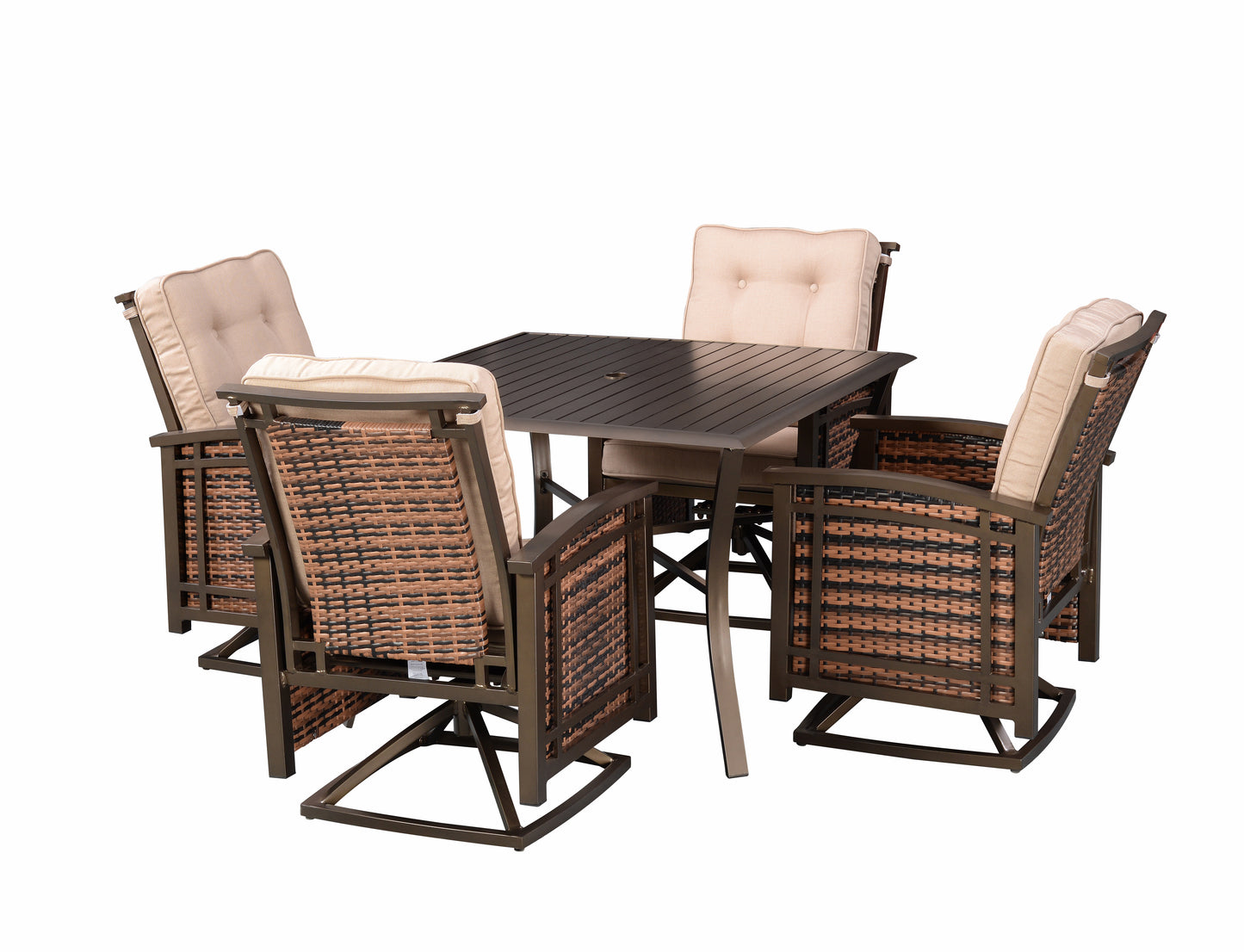 Palmetto 5pc Dining Set - Bronze/Tan