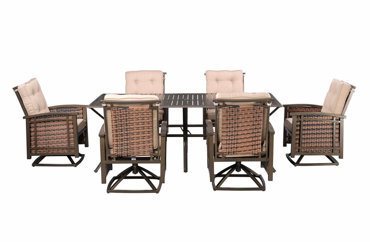 Palmetto 7pc Dining Set - Bronze/Tan