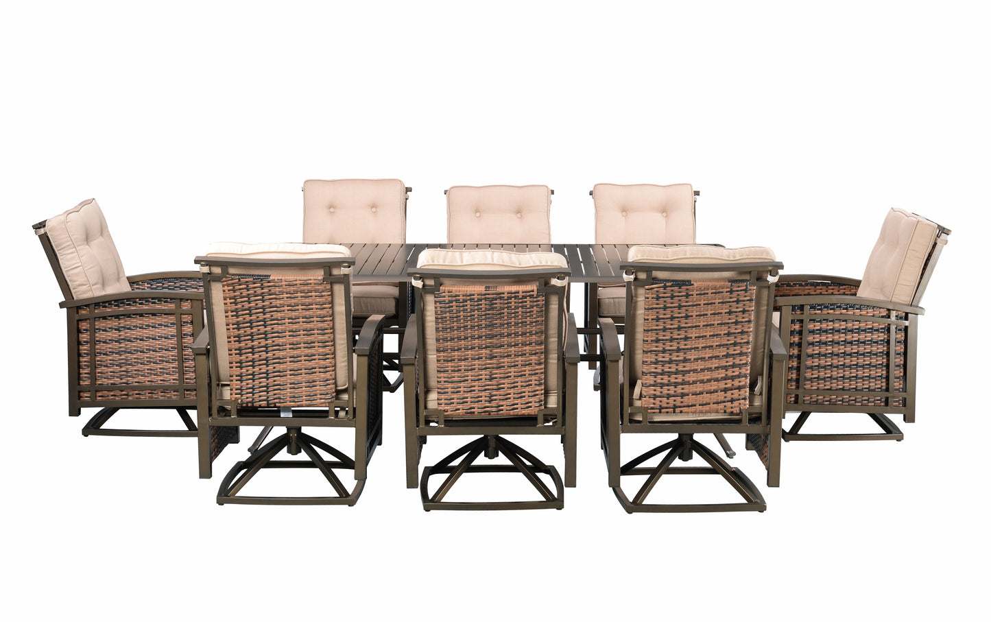 Palmetto 9pc Dining Set - Bronze/Tan