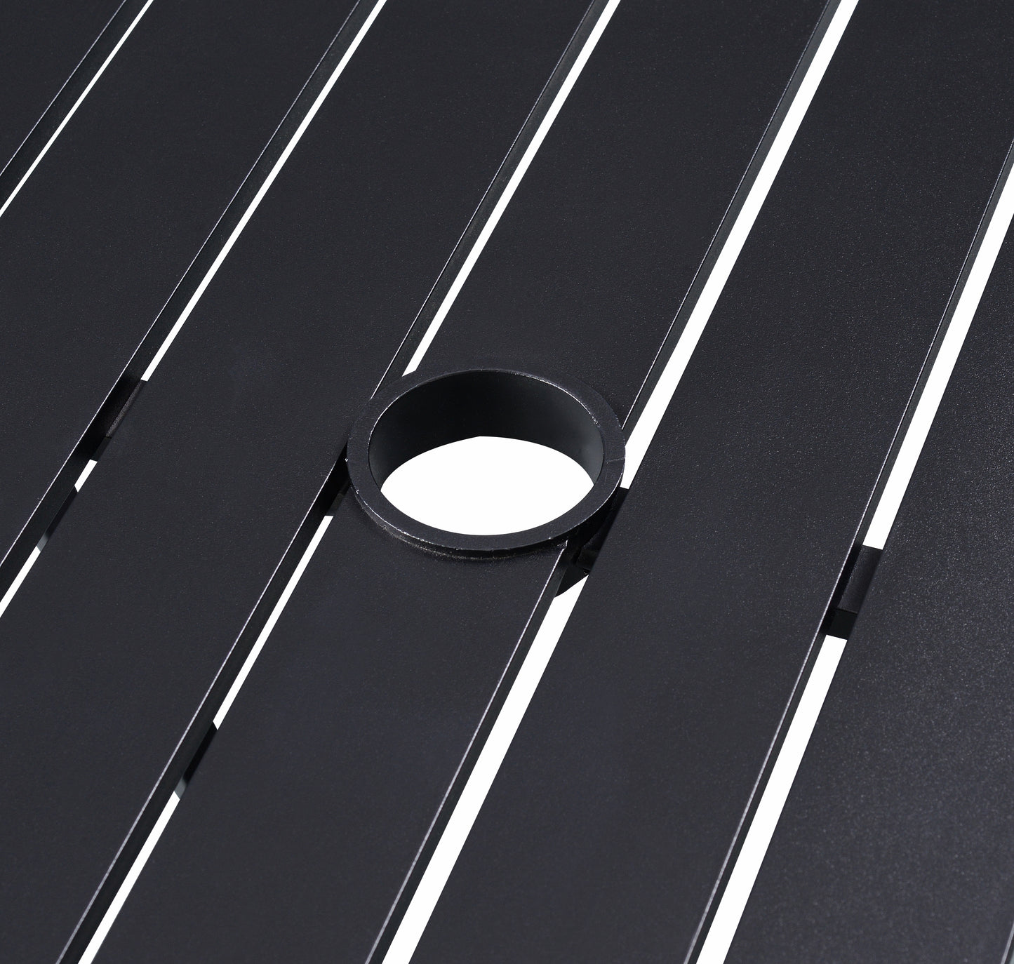 Aluminum Square Slats Table 42"- Black