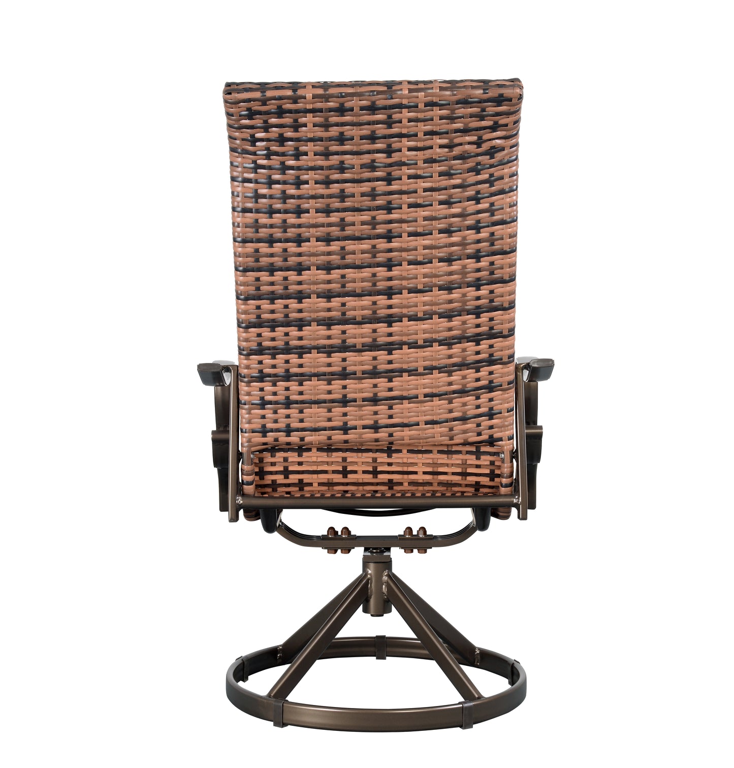 Westin Swivel Rocking Wicker Dining Chair Set of 2 - Bronze/Brown