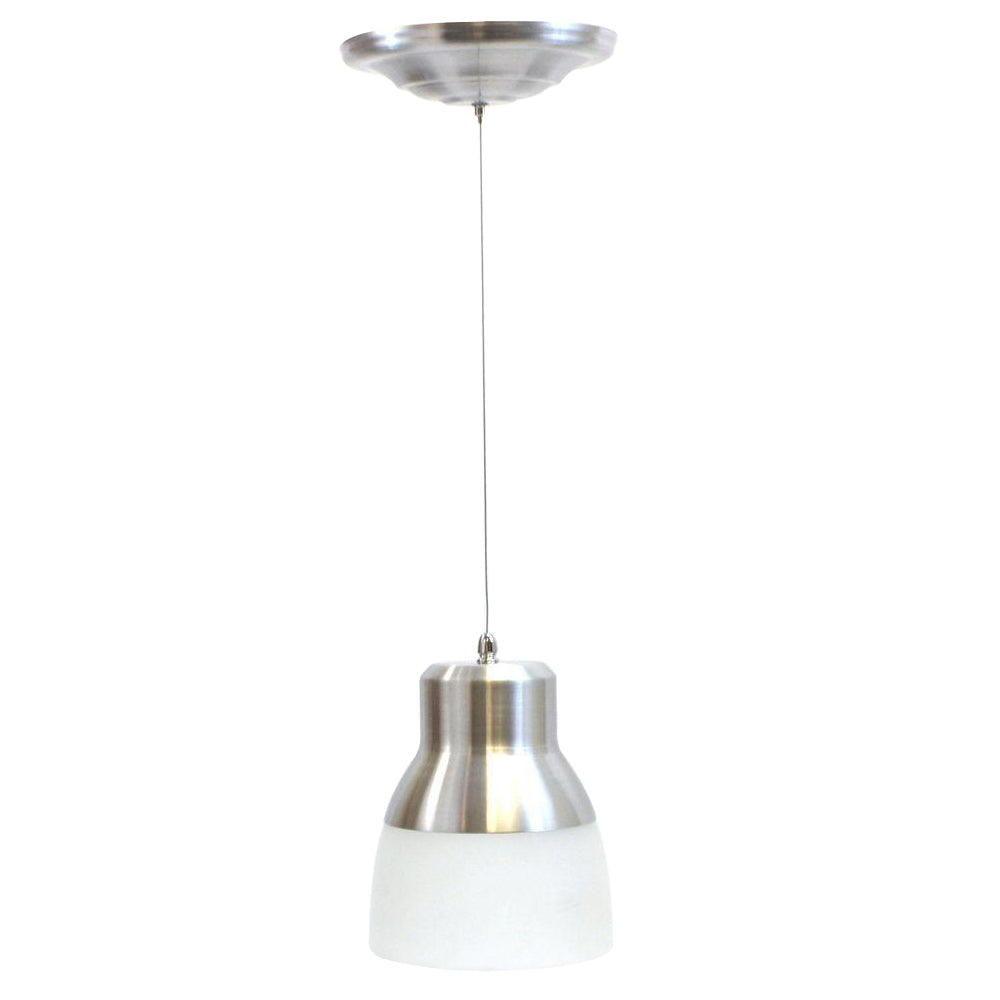 Glass Pendant Light - Silver Chrome Nickel
