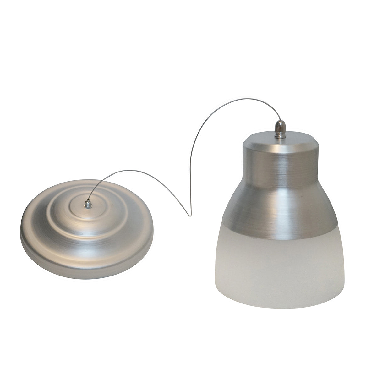 Glass Pendant Light - Silver Chrome Nickel