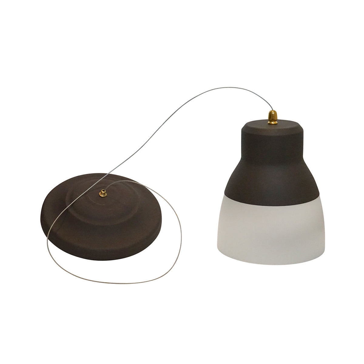 Glass Pendant Light - Brown Bronze