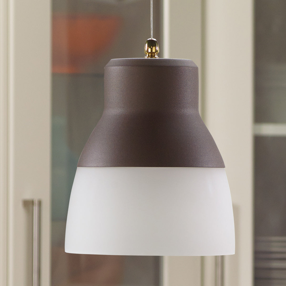 Glass Pendant Light - Brown Bronze