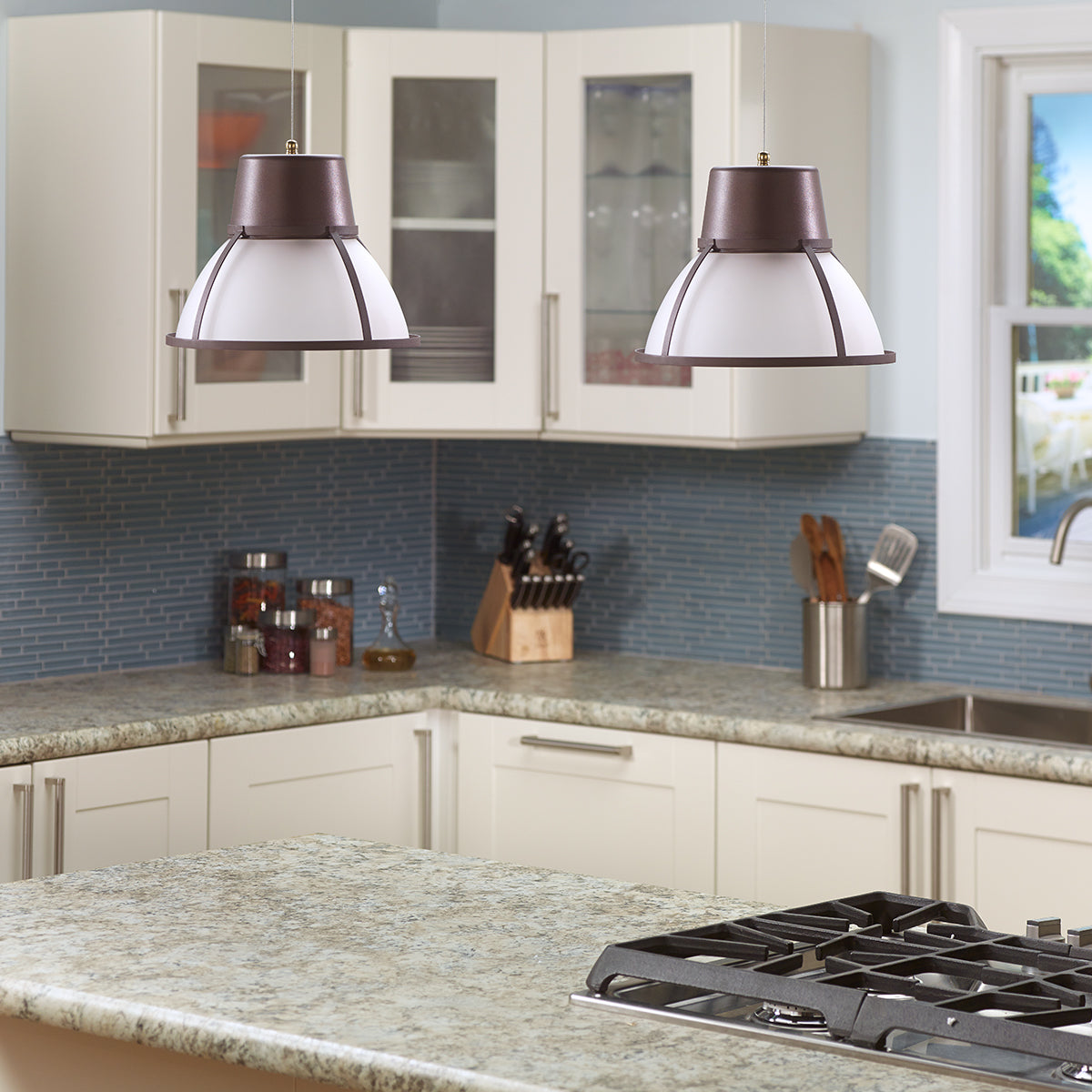Bente Glass Pendant Light - Brown Bronze