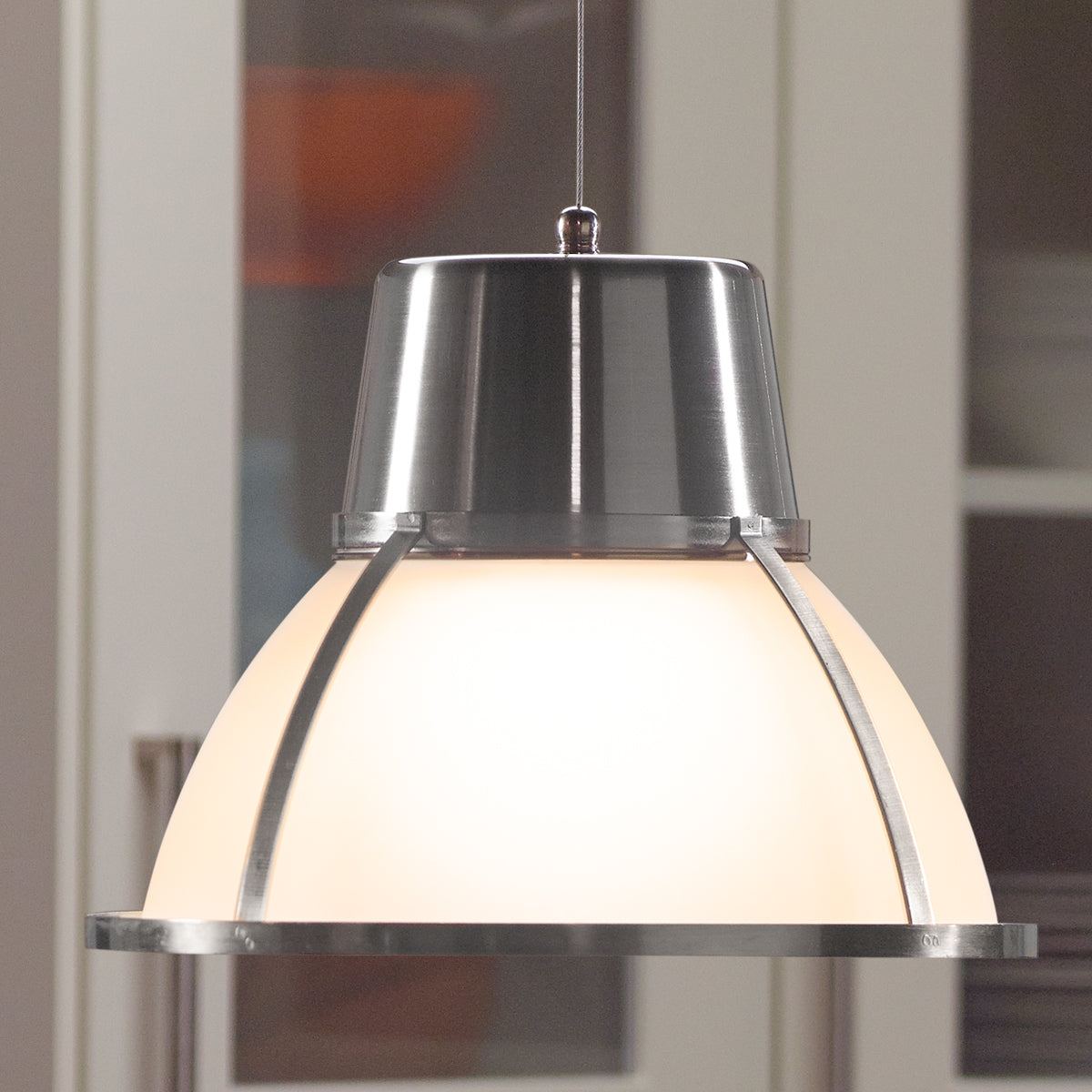 Bente Glass Pendant Light - Silver Chrome Nickel