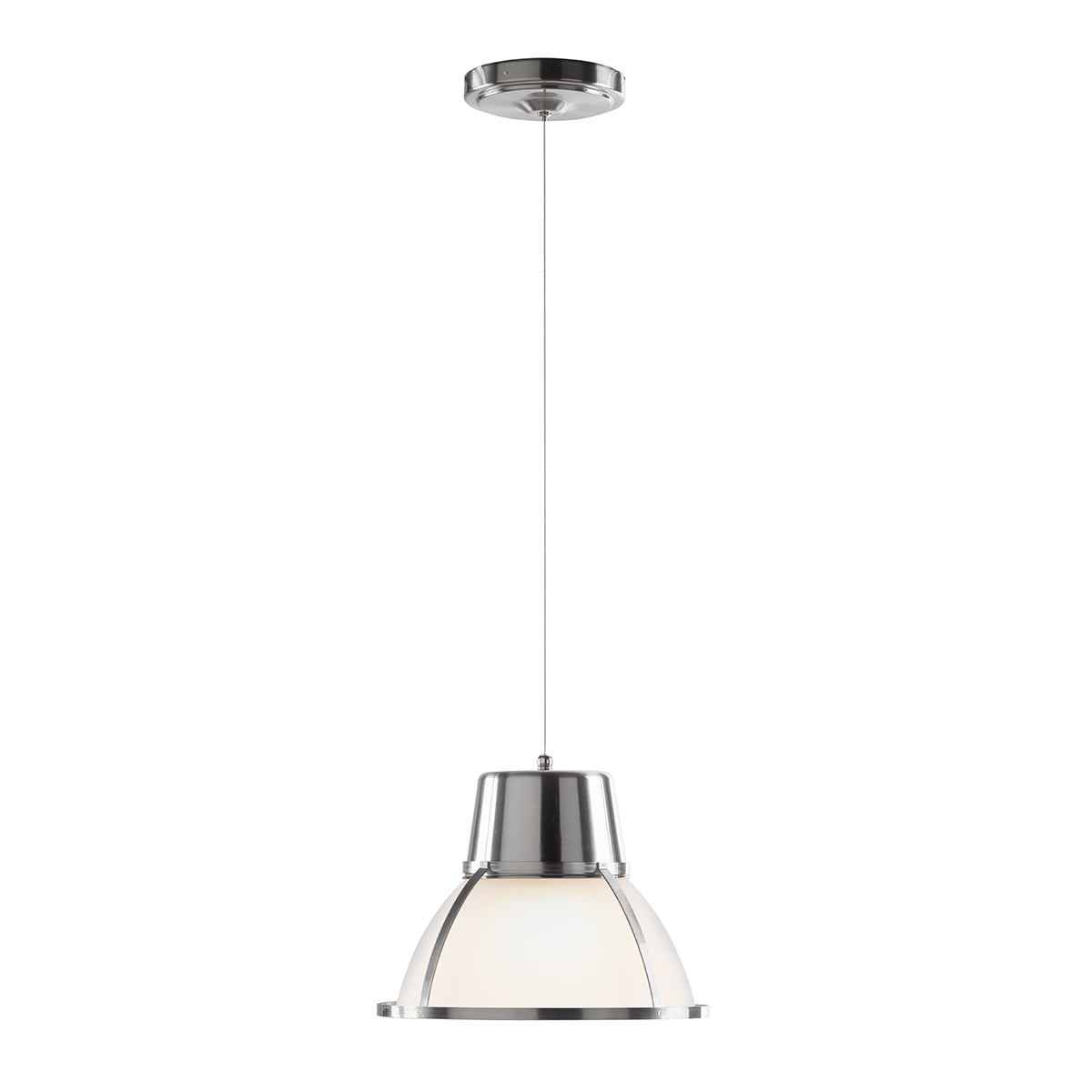 Bente Glass Pendant Light - Silver Chrome Nickel