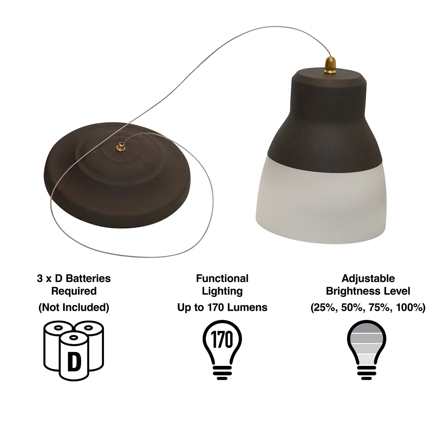 Glass Pendant Light - Brown Bronze