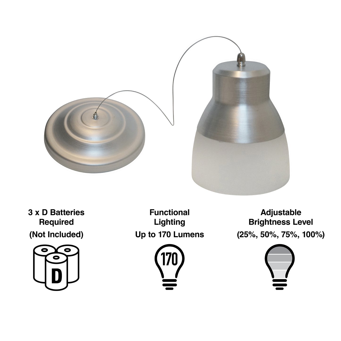 Glass Pendant Light - Silver Chrome Nickel