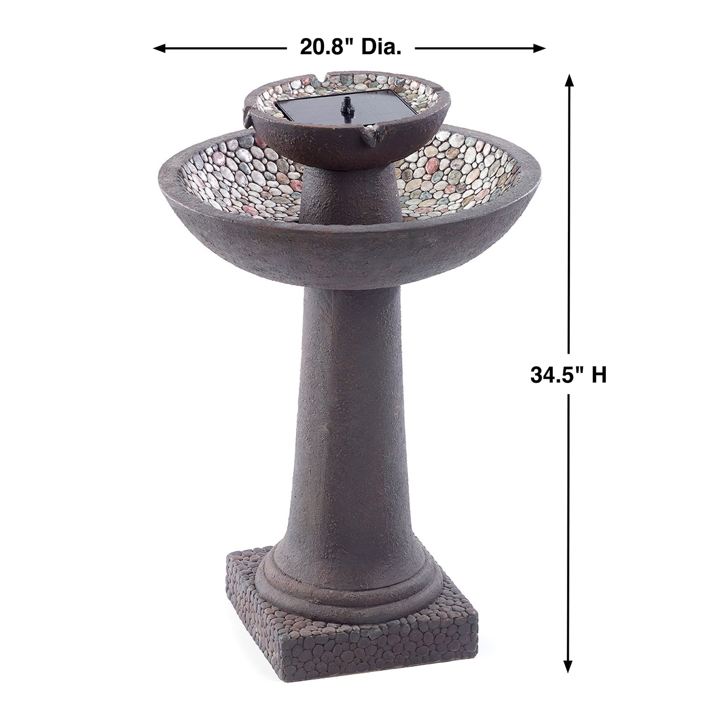 Riverstone 2-Tier Solar-on-Demand Fountain