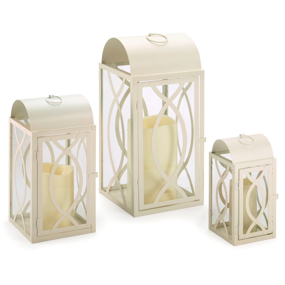 Rogan Candle Lanterns (Set of 3) - White
