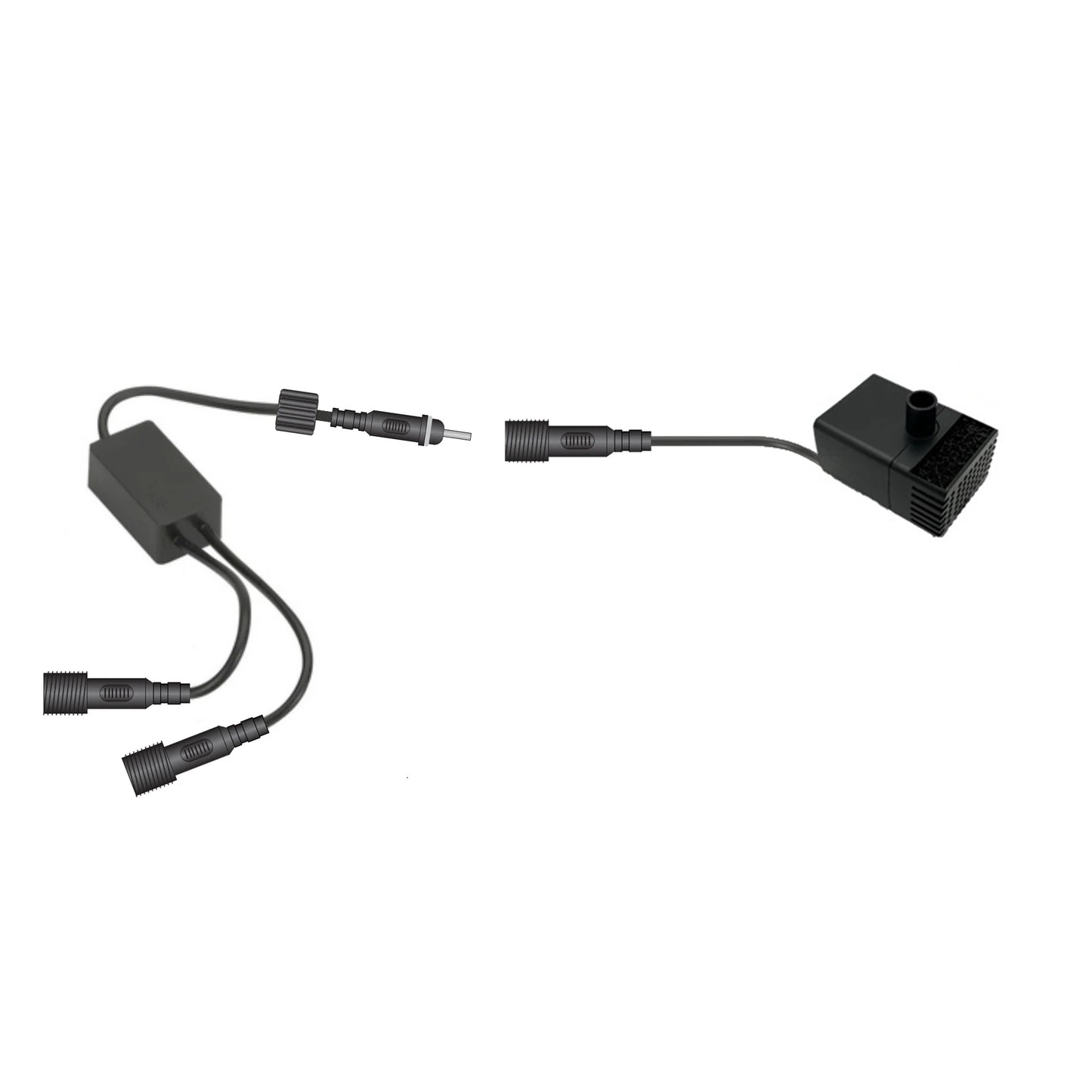 GPA4T Pump with Splitter (for Fountains with 2 Panels) *Threaded Plugs
