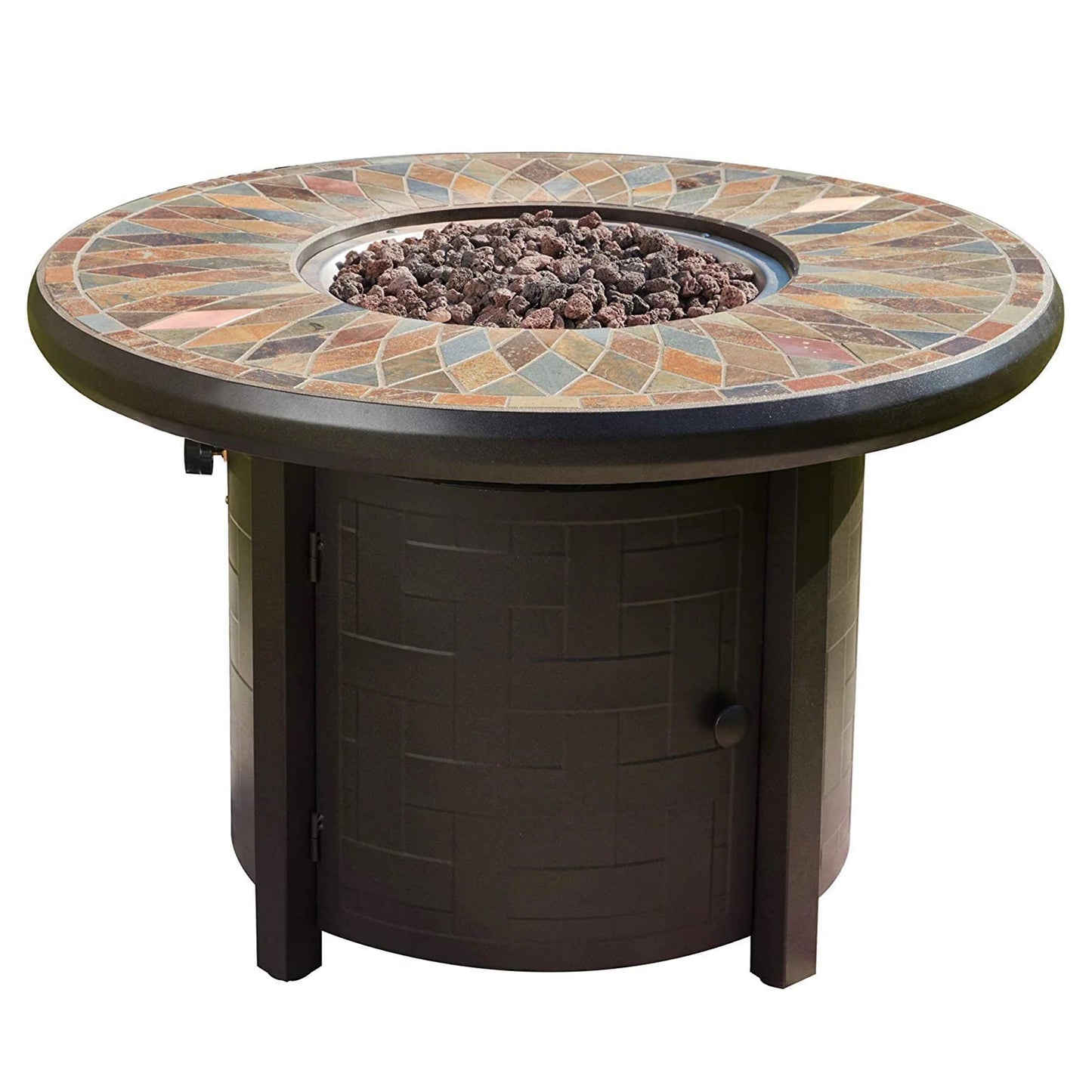 Sudbury 42" Round Fire Pit Table - Black